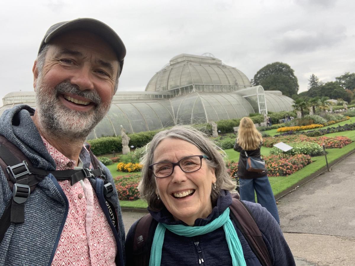 _The WildSmiths outside the Palm House at Kew_